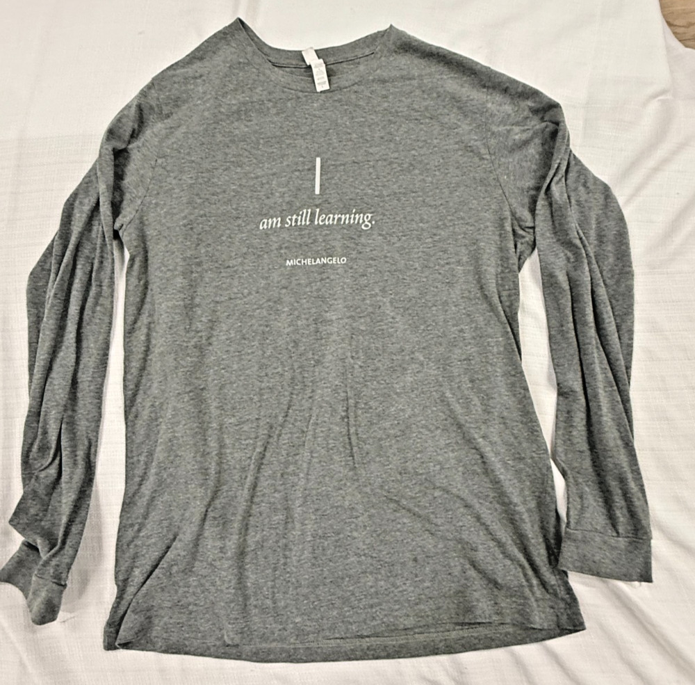National Gallery Art Michelangelo I Am Still Learning Long Sleeve T Shirt Large